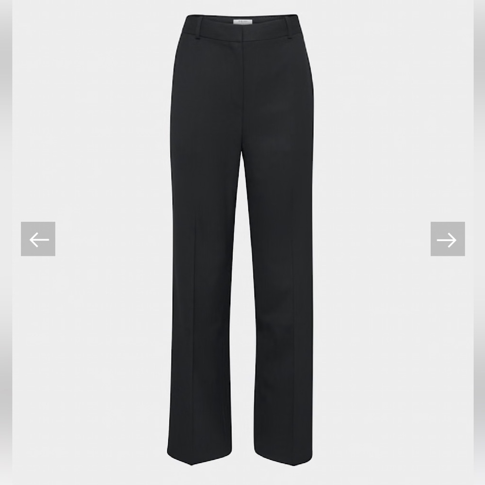 NWT Aritzia Babaton Atelier Black, High rise, Straight leg, Full length pants